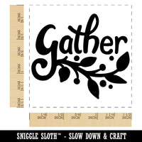 Gather Pretty Foliage Autumn Fall Harvest Self-Inking Rubber Stamp Ink Stamper