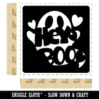 Hey Boo Ghost Halloween Self-Inking Rubber Stamp Ink Stamper