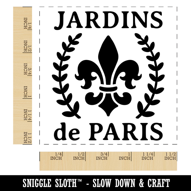 Jardins de Paris Fleur de Lis Self-Inking Rubber Stamp Ink Stamper