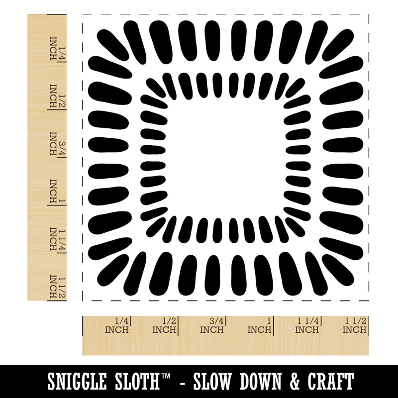 Modern Square Tile Self-Inking Rubber Stamp Ink Stamper