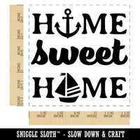 Nautical Beach Home Sweet Home Self-Inking Rubber Stamp Ink Stamper