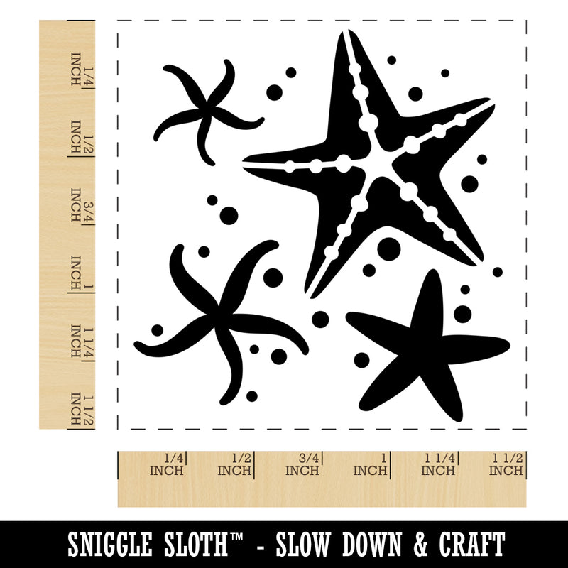 Ocean Starfish Sea Stars Self-Inking Rubber Stamp Ink Stamper