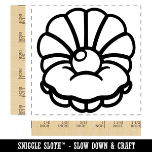 Pearl in Shell Self-Inking Rubber Stamp Ink Stamper