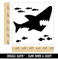 Shark and School of Fish Self-Inking Rubber Stamp Ink Stamper