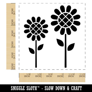 Sunflower Pair Self-Inking Rubber Stamp Ink Stamper