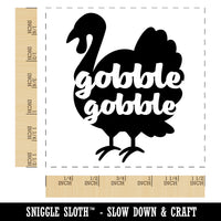 Thanksgiving Turkey Silhouette Gobble Gobble Self-Inking Rubber Stamp Ink Stamper