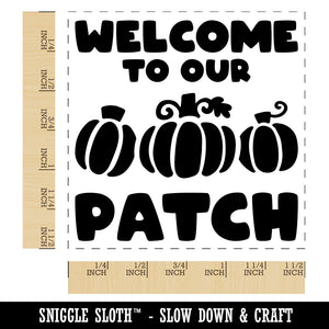 Welcome to Our Pumpkin Patch Fall Autumn Self-Inking Rubber Stamp Ink Stamper