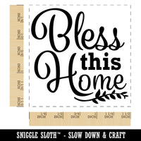 Bless this Home House with Branch Self-Inking Rubber Stamp Ink Stamper