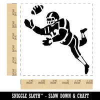 Cartoon American Football Catching Ball Self-Inking Rubber Stamp Ink Stamper