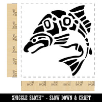 Native American Tlingit Salmon Indian Tribal Fish Self-Inking Rubber Stamp Ink Stamper