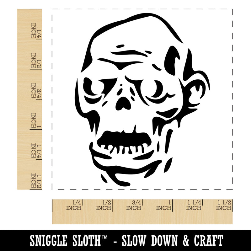 Spooky Zombie Head Halloween Monster Self-Inking Rubber Stamp Ink Stamper