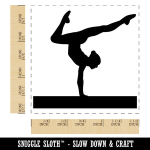 Balance Beam Artistic Gymnastics Self-Inking Rubber Stamp Ink Stamper