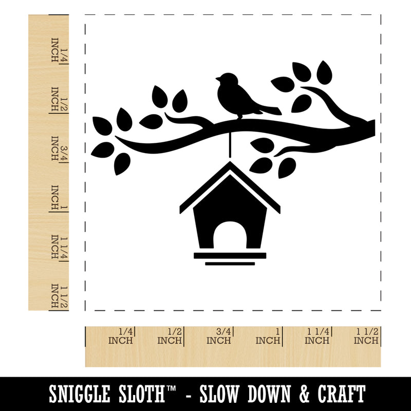 Bird House on Tree Branch Self-Inking Rubber Stamp Ink Stamper