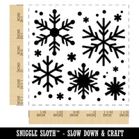 Christmas Snowflakes Self-Inking Rubber Stamp Ink Stamper