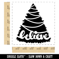 Christmas Tree Believe Self-Inking Rubber Stamp Ink Stamper