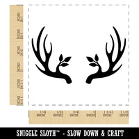 Deer Antlers Plant Detail Self-Inking Rubber Stamp Ink Stamper