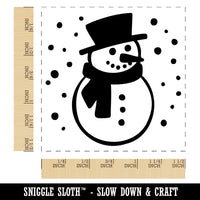 Winter Snowman Self-Inking Rubber Stamp Ink Stamper