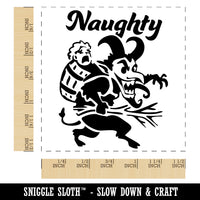 Naughty Impish Krampus Christmas Monster Demon Devil Self-Inking Rubber Stamp Ink Stamper