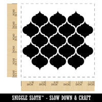 Quatrefoil Pattern Self-Inking Rubber Stamp Ink Stamper