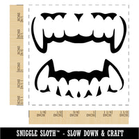 Vampire Teeth Fangs Jaws Mouth Halloween Self-Inking Rubber Stamp Ink Stamper