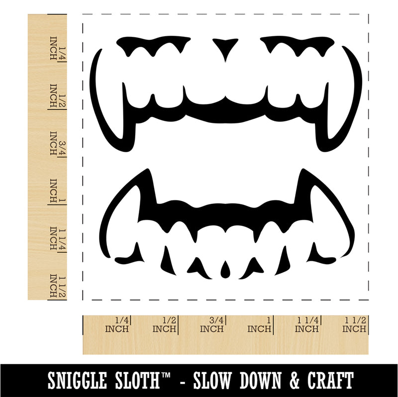 Vampire Teeth Fangs Jaws Mouth Halloween Self-Inking Rubber Stamp Ink Stamper