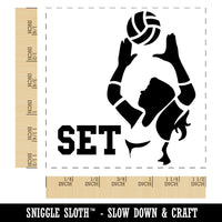 Volleyball Woman Set Sports Move Self-Inking Rubber Stamp Ink Stamper