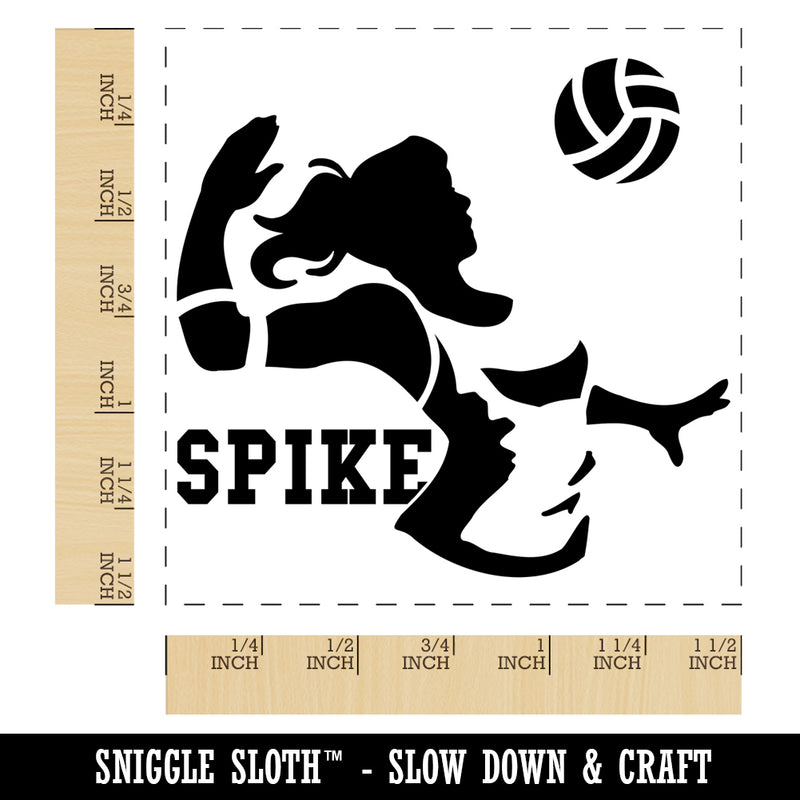 Volleyball Woman Spike Sports Move Self-Inking Rubber Stamp Ink Stamper