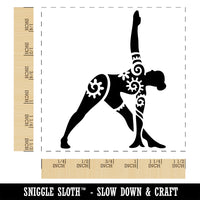 Yoga Pose Trikonasana Triangle Pose Self-Inking Rubber Stamp Ink Stamper