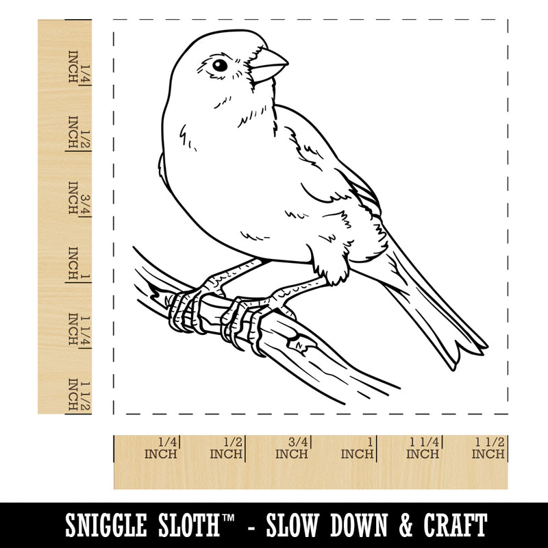 Canary Songbird Bird Self-Inking Rubber Stamp Ink Stamper