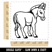 Donkey Looking Over Shoulder Butt Self-Inking Rubber Stamp Ink Stamper