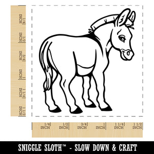 Donkey Looking Over Shoulder Butt Self-Inking Rubber Stamp Ink Stamper