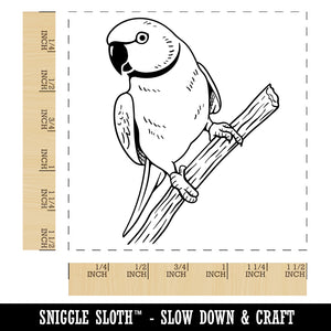 Indian Ring-Necked Parakeet Rose-Ringed Bird Parrot Self-Inking Rubber Stamp Ink Stamper