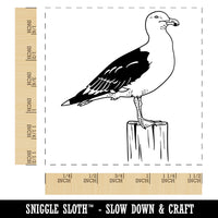 Seagull on a Post Bird Self-Inking Rubber Stamp Ink Stamper