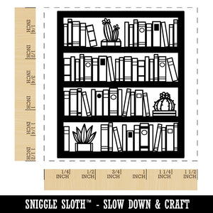 Bookcase of Books Self-Inking Rubber Stamp Ink Stamper