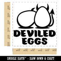 Deviled Eggs Funny Pun Self-Inking Rubber Stamp Ink Stamper