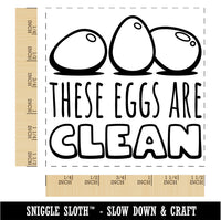 These Eggs are Clean Washed Chicken Duck Goose Quail Carton Self-Inking Rubber Stamp Ink Stamper