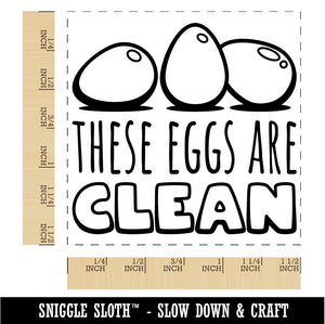 These Eggs are Clean Washed Chicken Duck Goose Quail Carton Self-Inking Rubber Stamp Ink Stamper