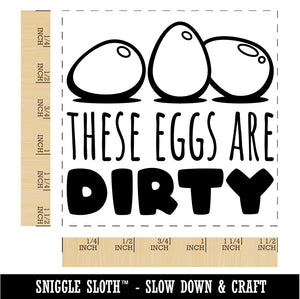 These Eggs are Dirty Unwashed Chicken Duck Goose Quail Carton Self-Inking Rubber Stamp Ink Stamper