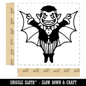 Cartoon Vampire Man Halloween Dracula Self-Inking Rubber Stamp Ink Stamper