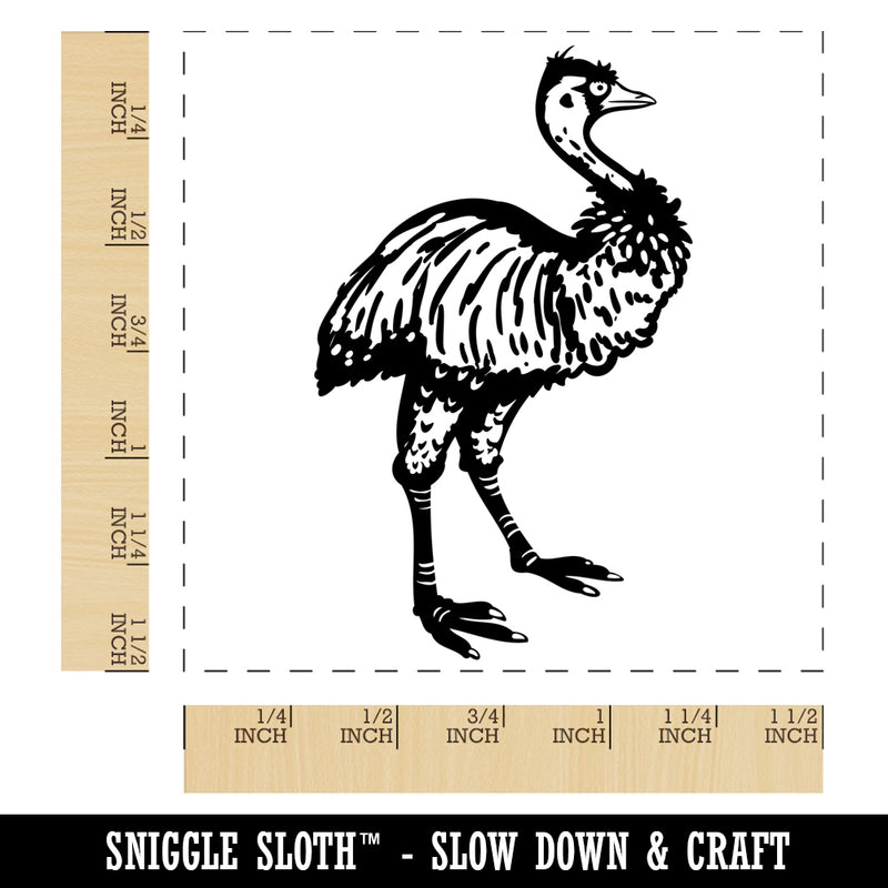 Emu Large Australian Flightless Bird Self-Inking Rubber Stamp Ink Stamper