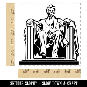 Lincoln Memorial United States of America Landmark Statue Self-Inking Rubber Stamp Ink Stamper