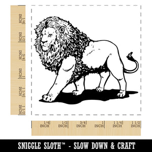 Regal Maned Lion Walking Self-Inking Rubber Stamp Ink Stamper