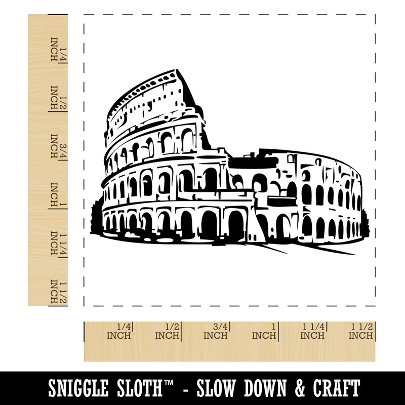 Roman Rome Colosseum Amphitheatre Italy Landmark Self-Inking Rubber Stamp Ink Stamper