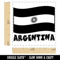 Argentina with Waving Flag Cute Self-Inking Rubber Stamp Ink Stamper