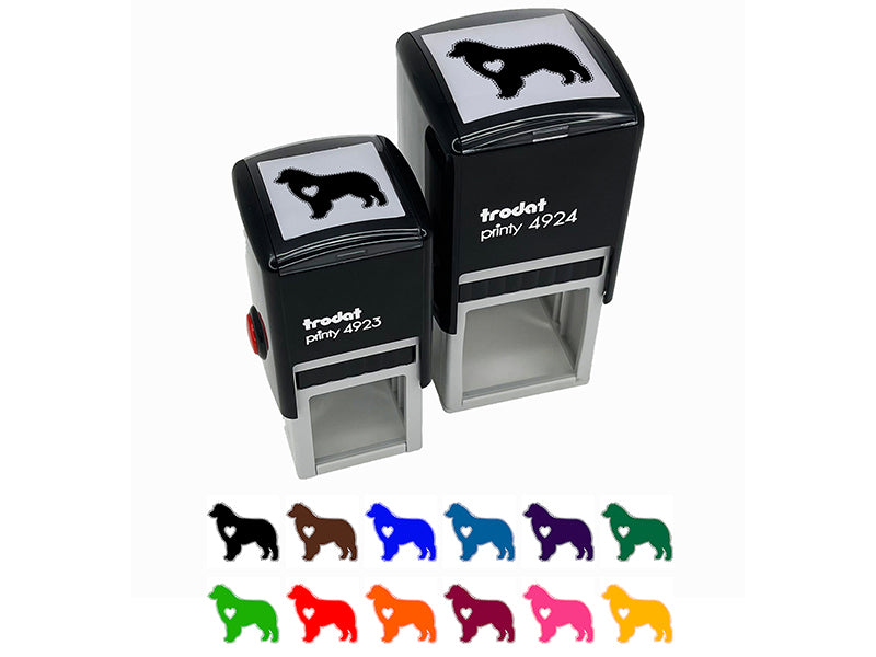 Australian Shepherd Dog Aussie with Heart Self-Inking Rubber Stamp Ink Stamper