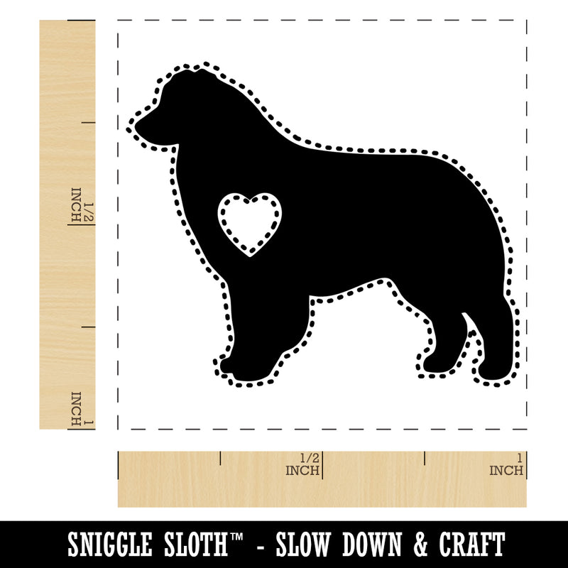 Australian Shepherd Dog Aussie with Heart Self-Inking Rubber Stamp Ink Stamper