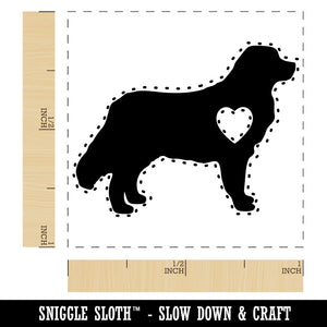Bernese Mountain Dog with Heart Self-Inking Rubber Stamp Ink Stamper