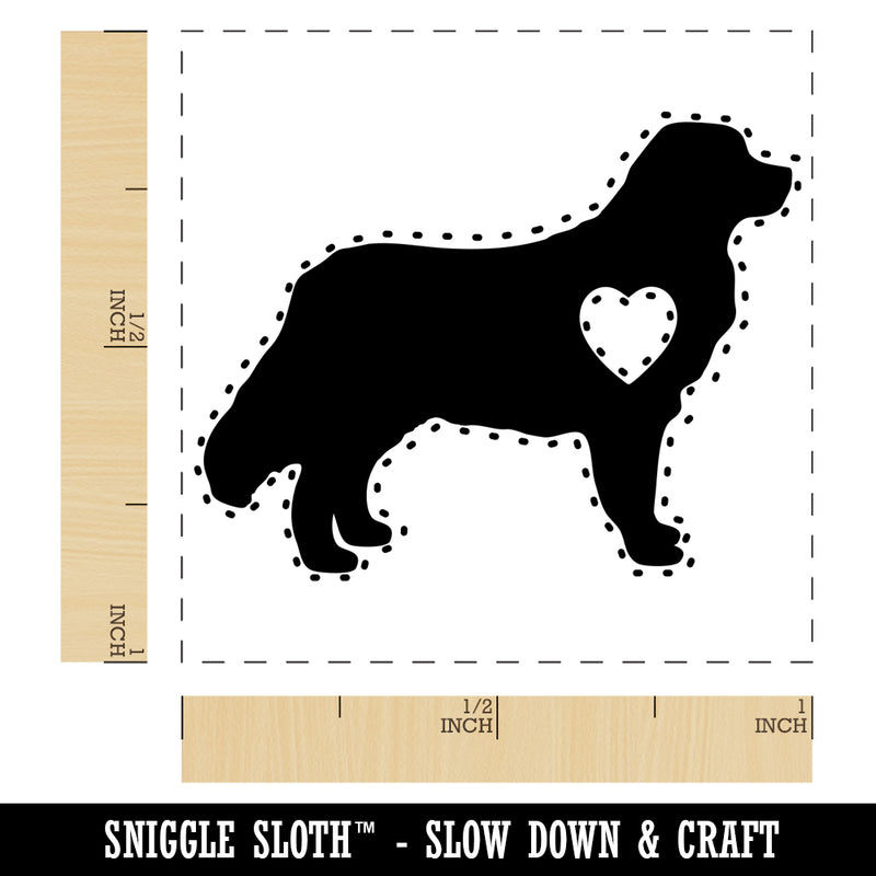 Bernese Mountain Dog with Heart Self-Inking Rubber Stamp Ink Stamper