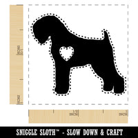 Black Russian Terrier Chornyi Dog with Heart Self-Inking Rubber Stamp Ink Stamper