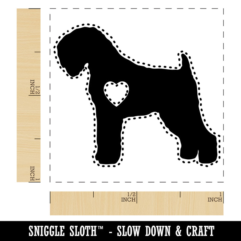 Black Russian Terrier Chornyi Dog with Heart Self-Inking Rubber Stamp Ink Stamper